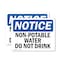 Signmission Non-Potable Water Not For Drinking, 7 in W x Rectangle, Vinyl Decal OS-2PACK-NS-D-57-L-15094 - alternate 1